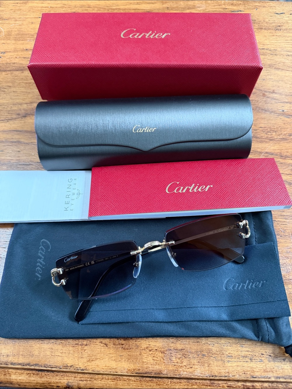 CARTIER 56mm Classic C de Cartier Sunglasses